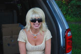 photo:  Girl seller at Matamoras Hamfest